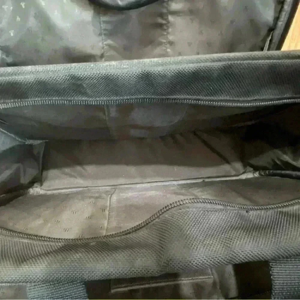 Tumi canvas and leather trim briefcase travel career commuter bag